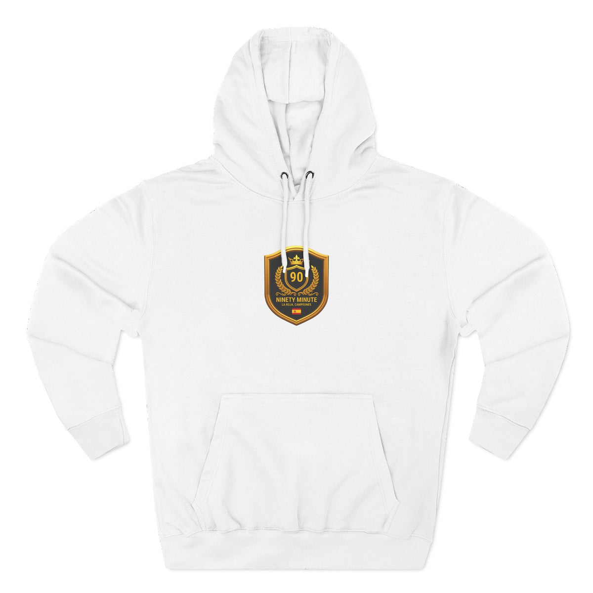 Spain Champions Vintage Crest Hoodie — Gold Shield Badge Graphic