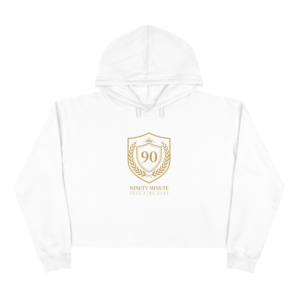 Ninety Minute | Gold Crest Logo Cropped Hoodie | Women’s Fleece Pullover