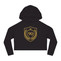 Ninety Minute | Gold Crest Logo Cropped Hoodie | Women’s Relaxed Pullover