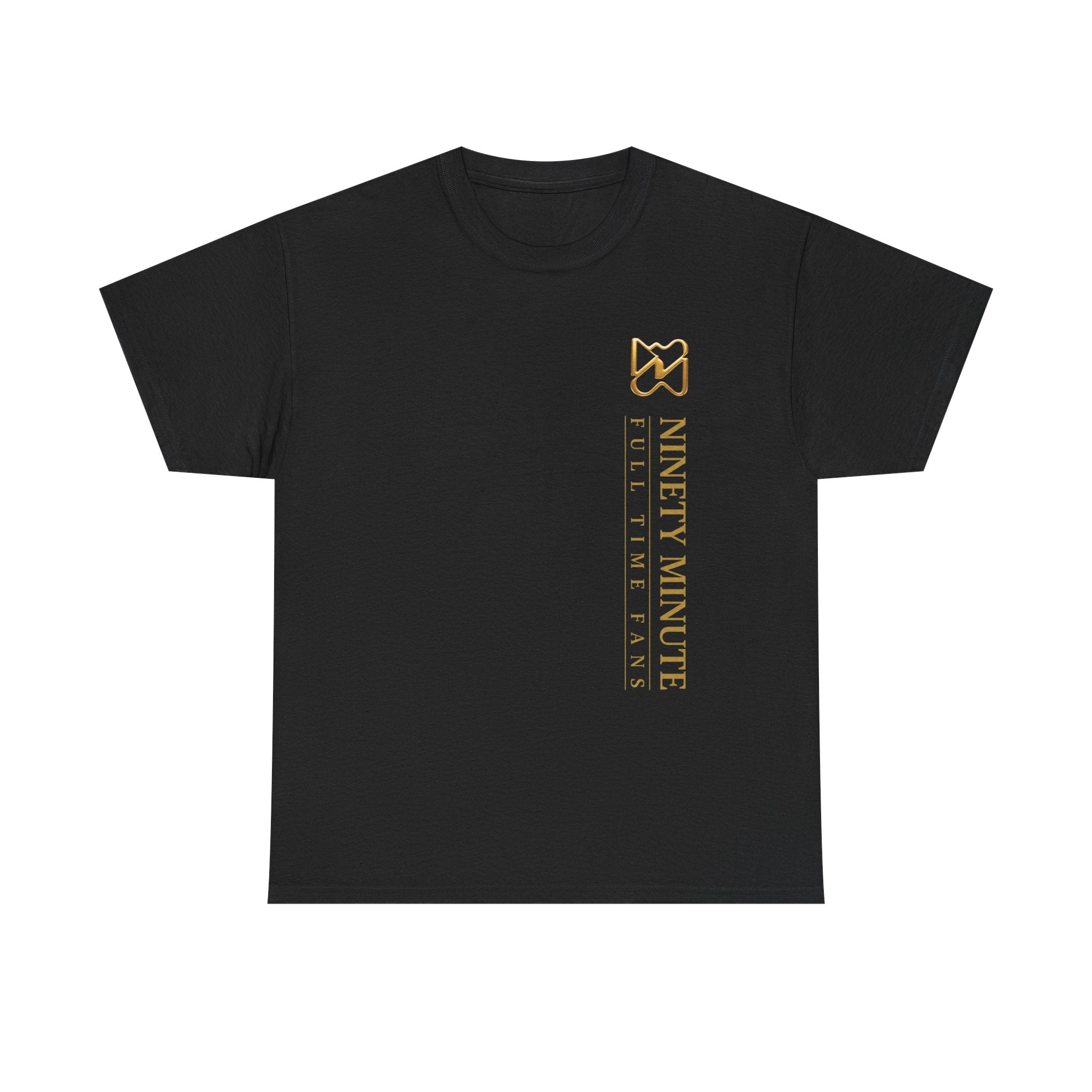 Ninety Minute Women’s Heavy Cotton Tee (Black/White, Full Time Fans)