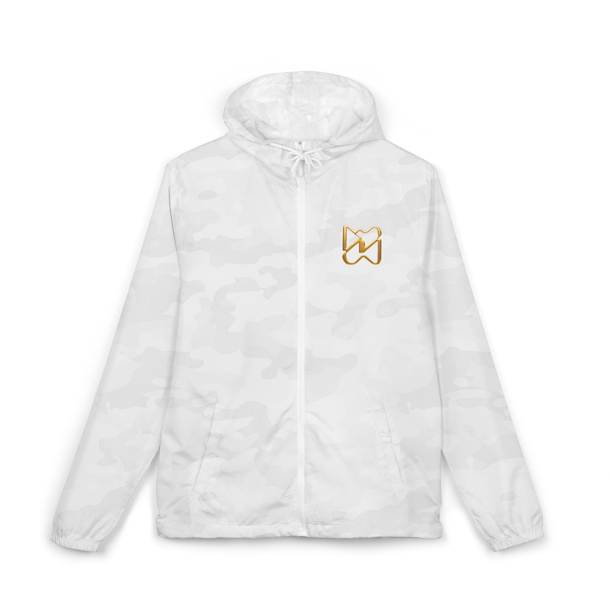 Ninety Minute Windbreaker Jacket – White Camo (Gold Emblem)