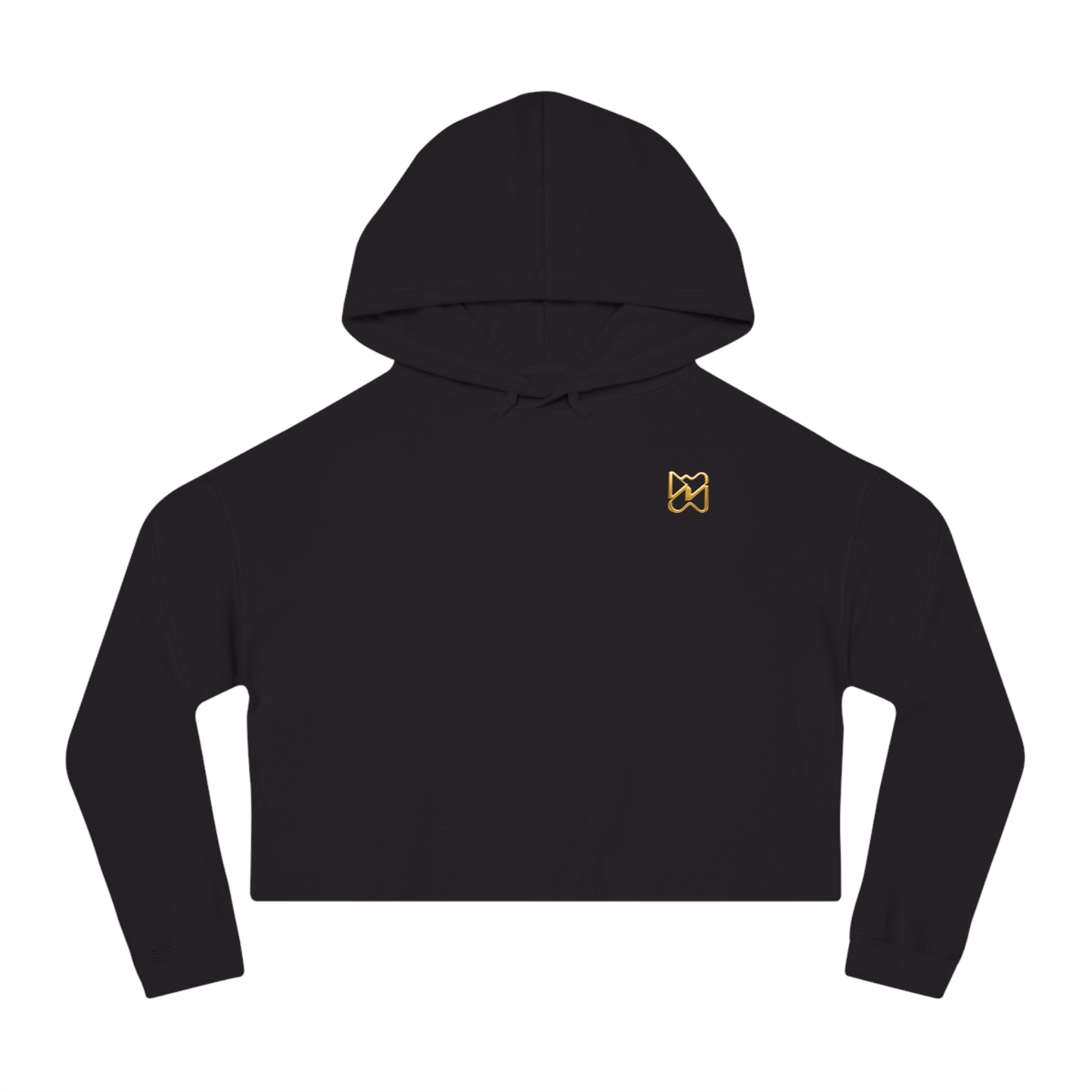 Ninety Minute Women’s Cropped Hooded Sweatshirt (Black/White)