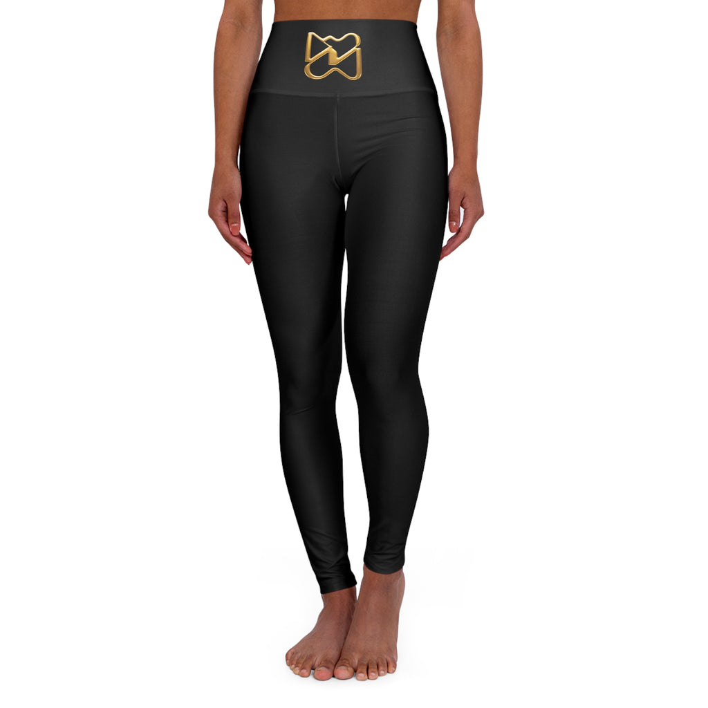 Ninety Minute High-Waisted Yoga Leggings – Women’s Front Logo (Black)
