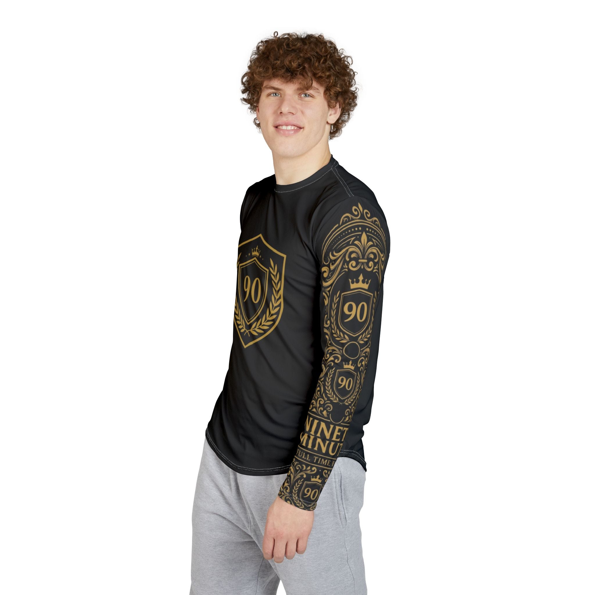 Gold Laurel 90 Crest Long Sleeve Shirt | UV Protection, All-Over Print