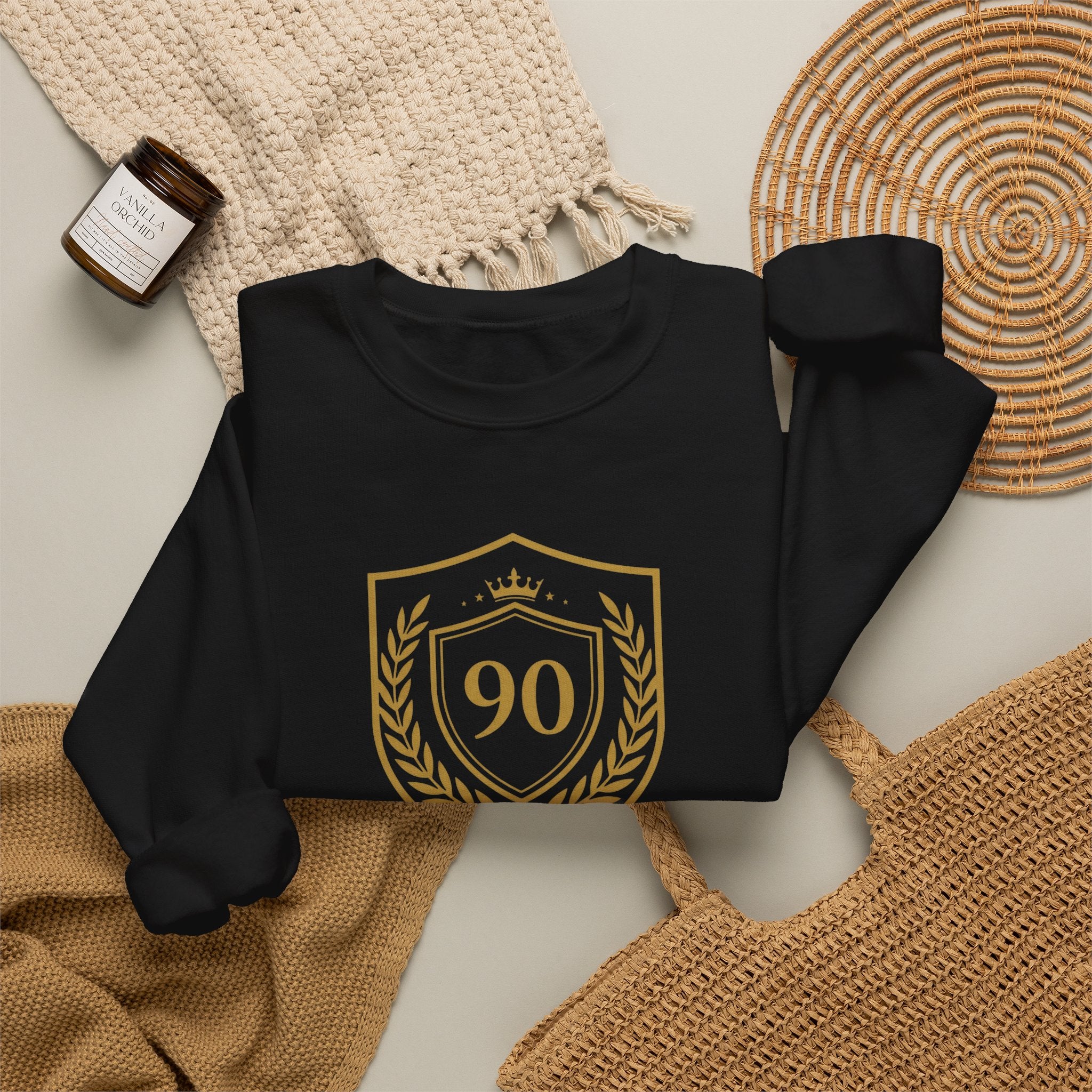 Ninety Minute — Gold Shield Crewneck Sweatshirt | Full Time Fans