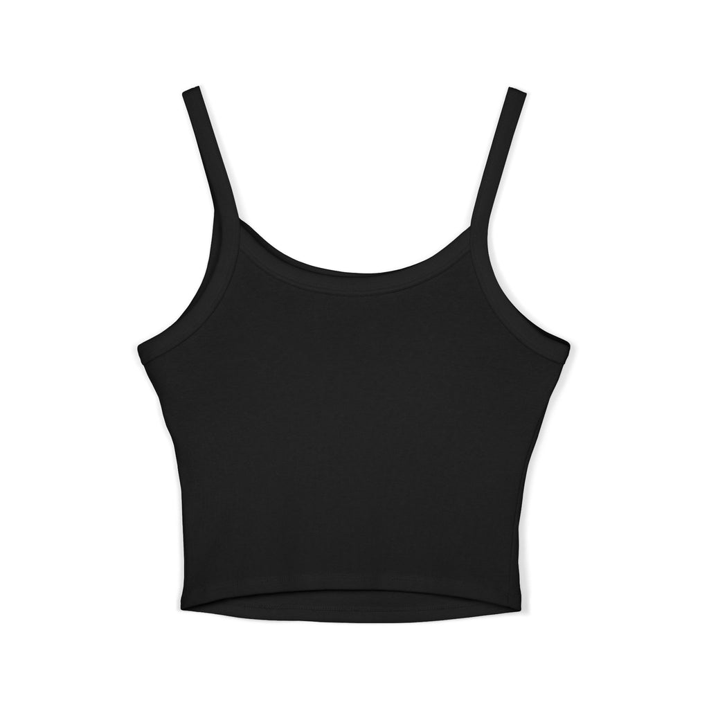Ninety Minute | Gold Crest Logo Fitted Tank | Women’s Spaghetti Strap Crop Top
