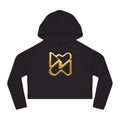 Ninety Minute Women’s Cropped Hooded Sweatshirt (Black/White, Large Icon)