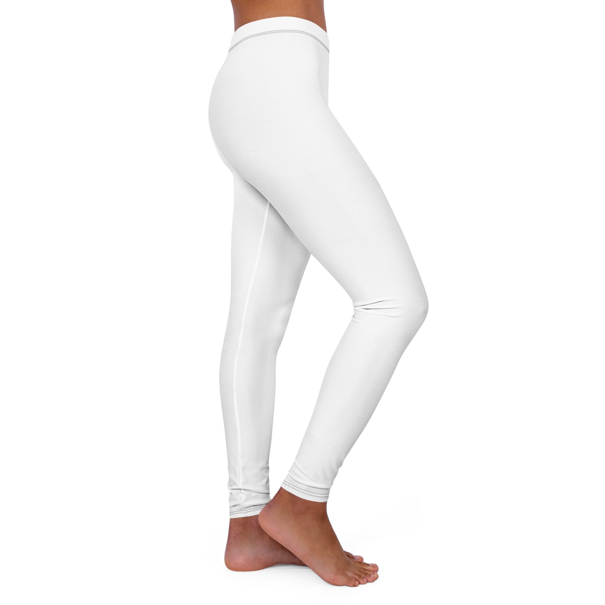 Ninety Minute | Gold Crest Logo All-Over Print Leggings | Women’s Skinny Fit Active Pants - White