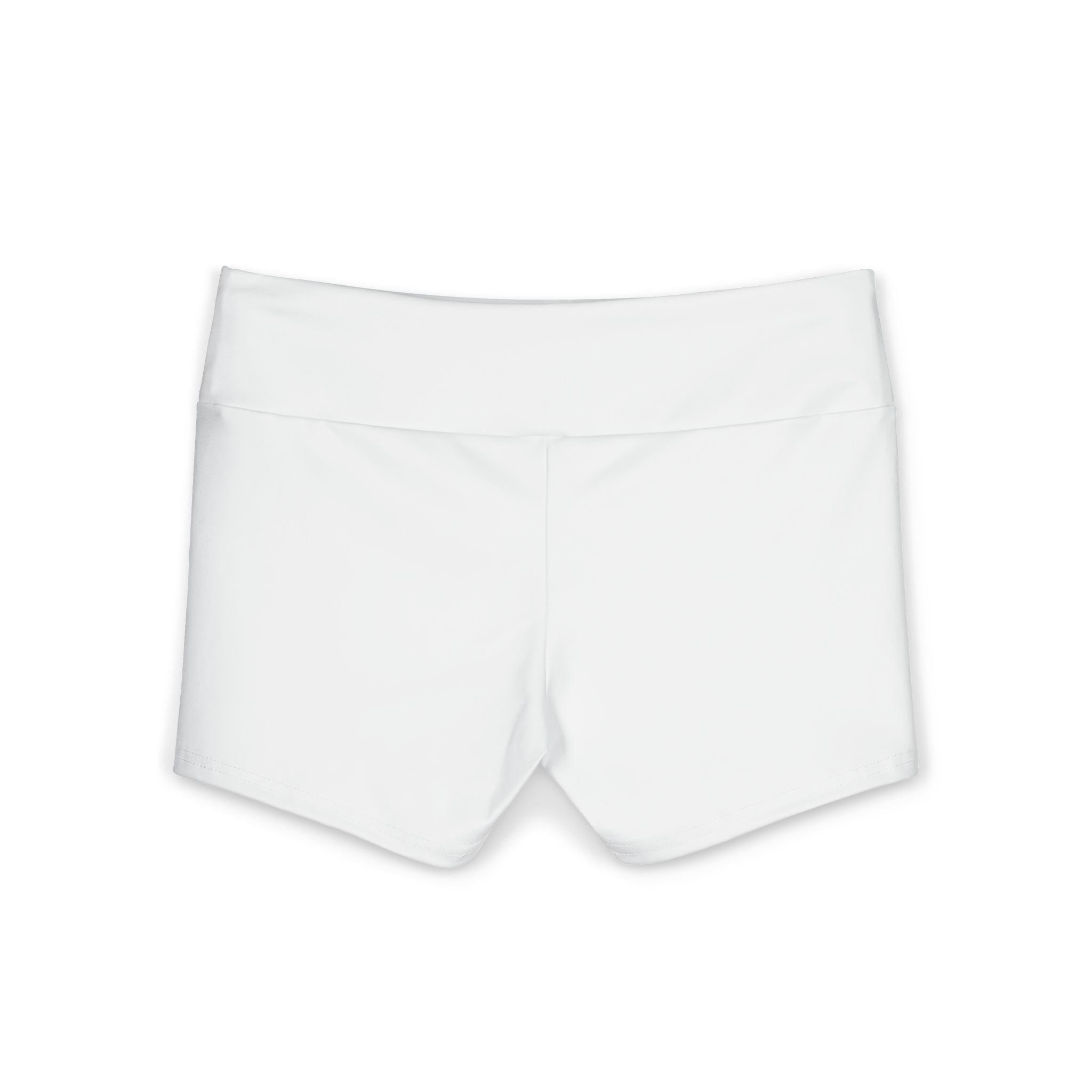 Ninety Minute | Gold Crest Logo Yoga Shorts | Women’s Low-Rise Active Shorts - White