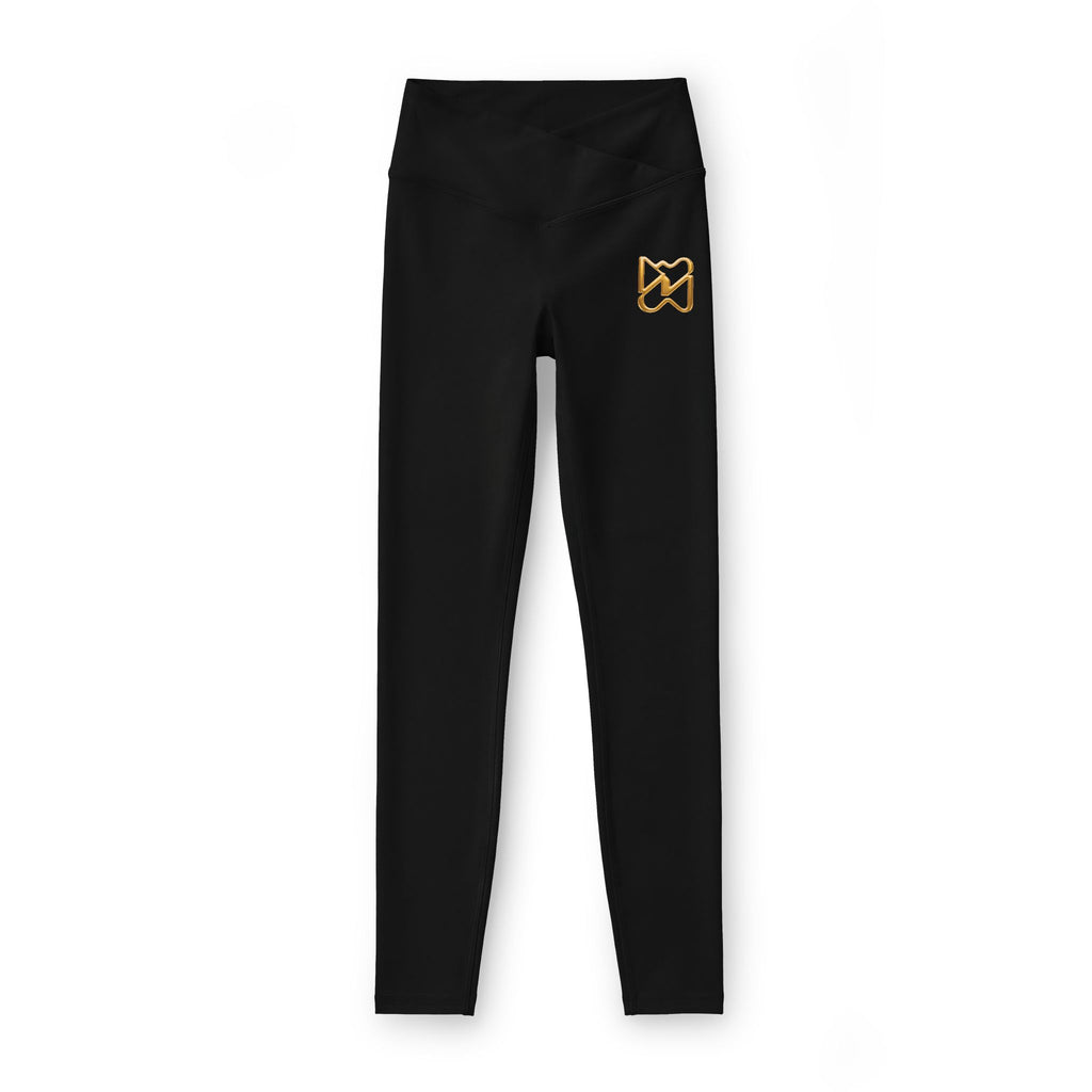 Ninety Minute Luxe Leggings – Women’s Cross-Front Emblem (Black)