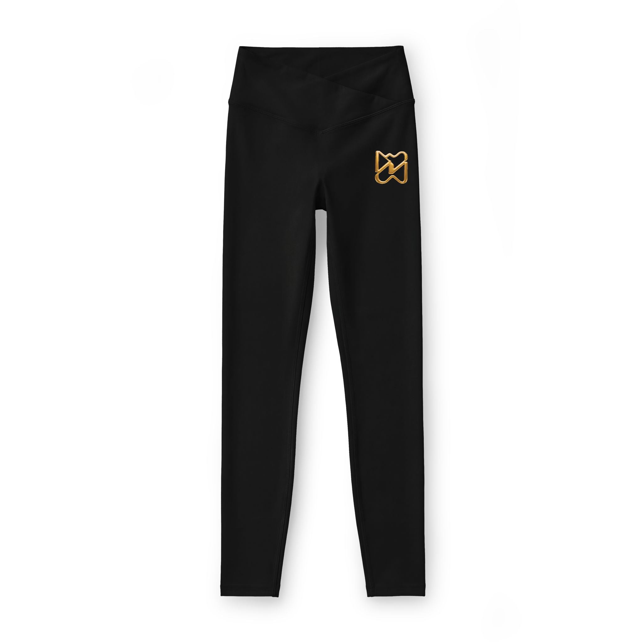 Ninety Minute Luxe Leggings – Women’s Cross-Front Emblem (Black)