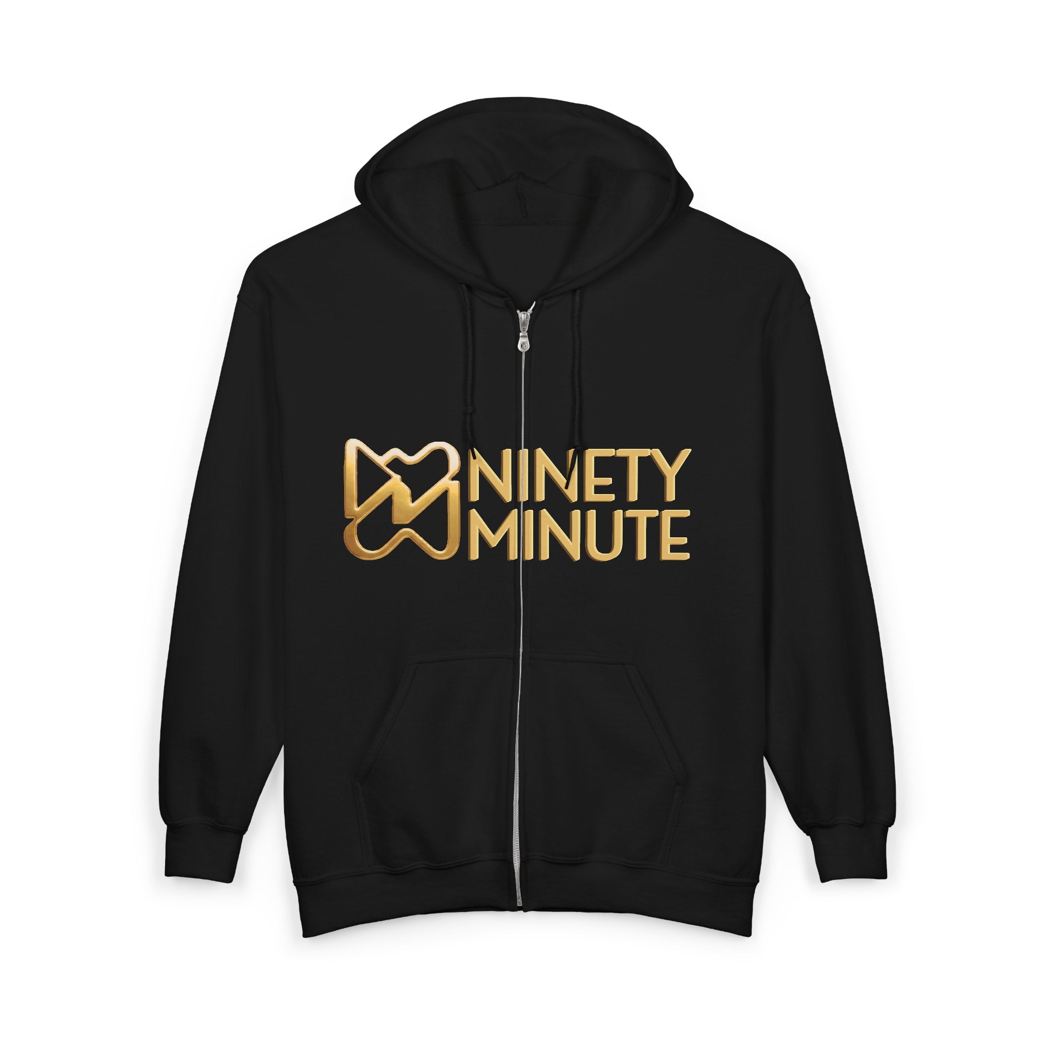 Ninety Minute Heavy Blend™ Full-Zip Hoodie – Men’s Wordmark (Black)