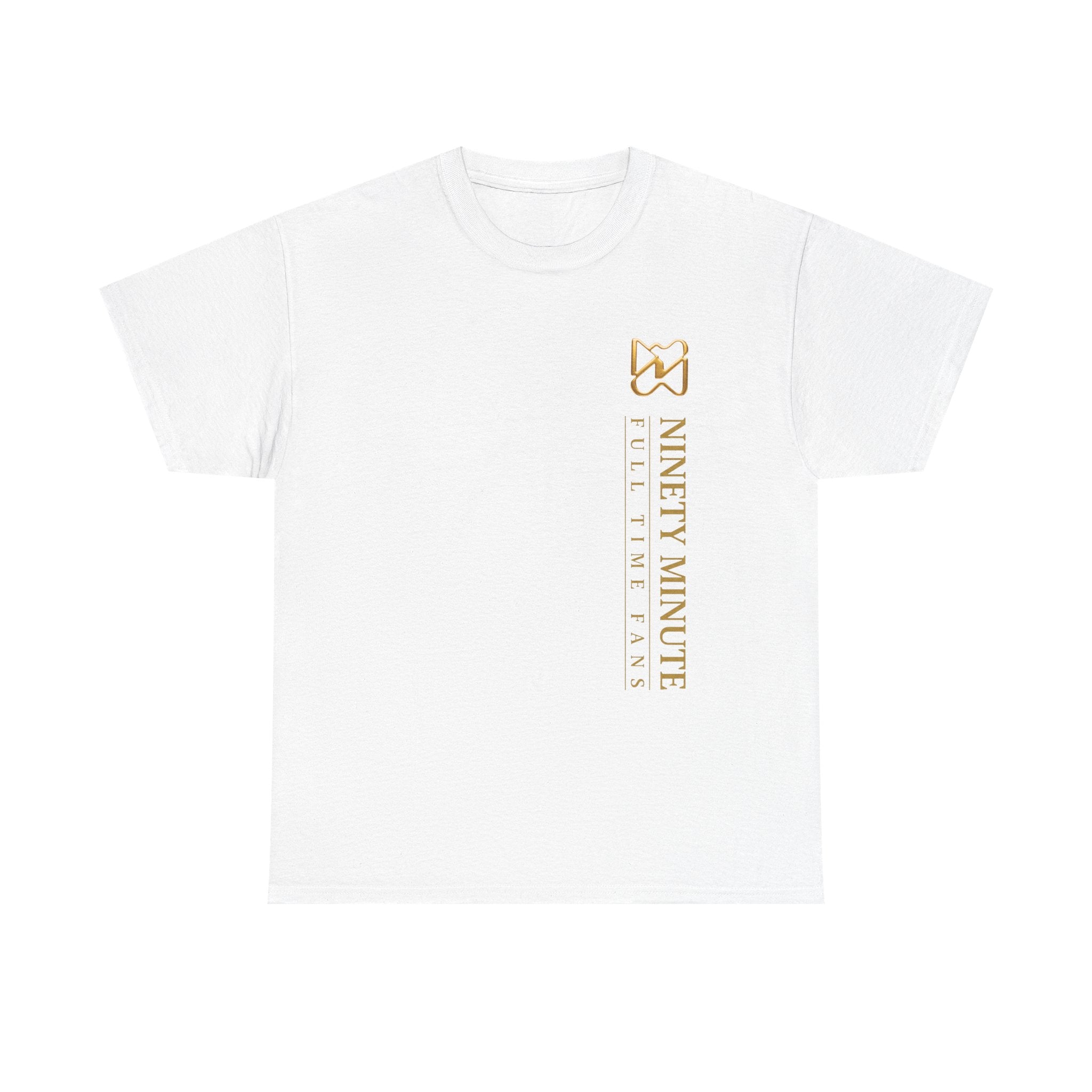 Ninety Minute Women’s Heavy Cotton Tee (Black/White, Full Time Fans)