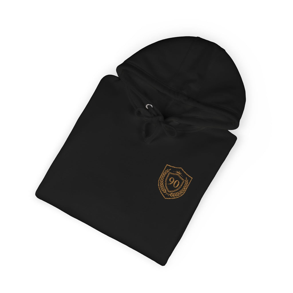 Ninety Minute | Gold Crest Logo Pullover Hoodie | Unisex Fleece Sweatshirt