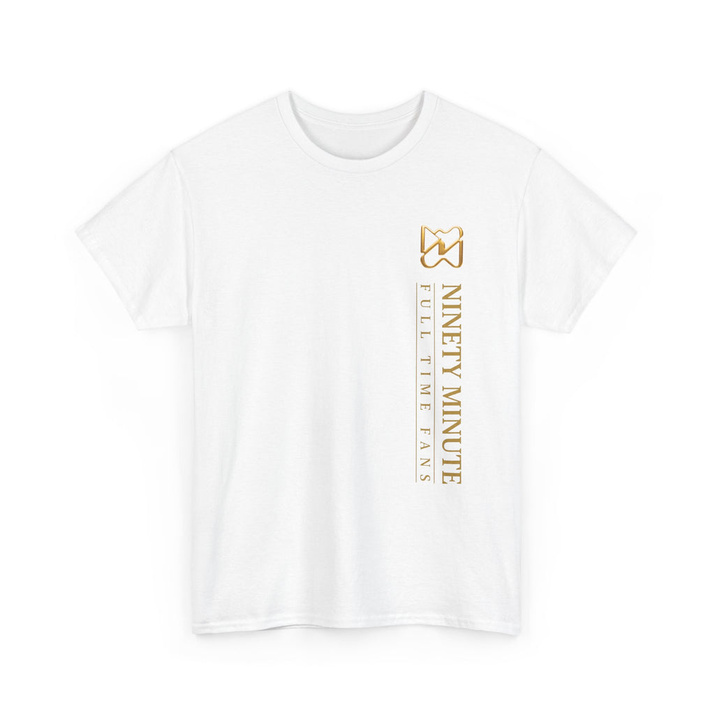 Ninety Minute Women’s Heavy Cotton Tee (Black/White, Full Time Fans)