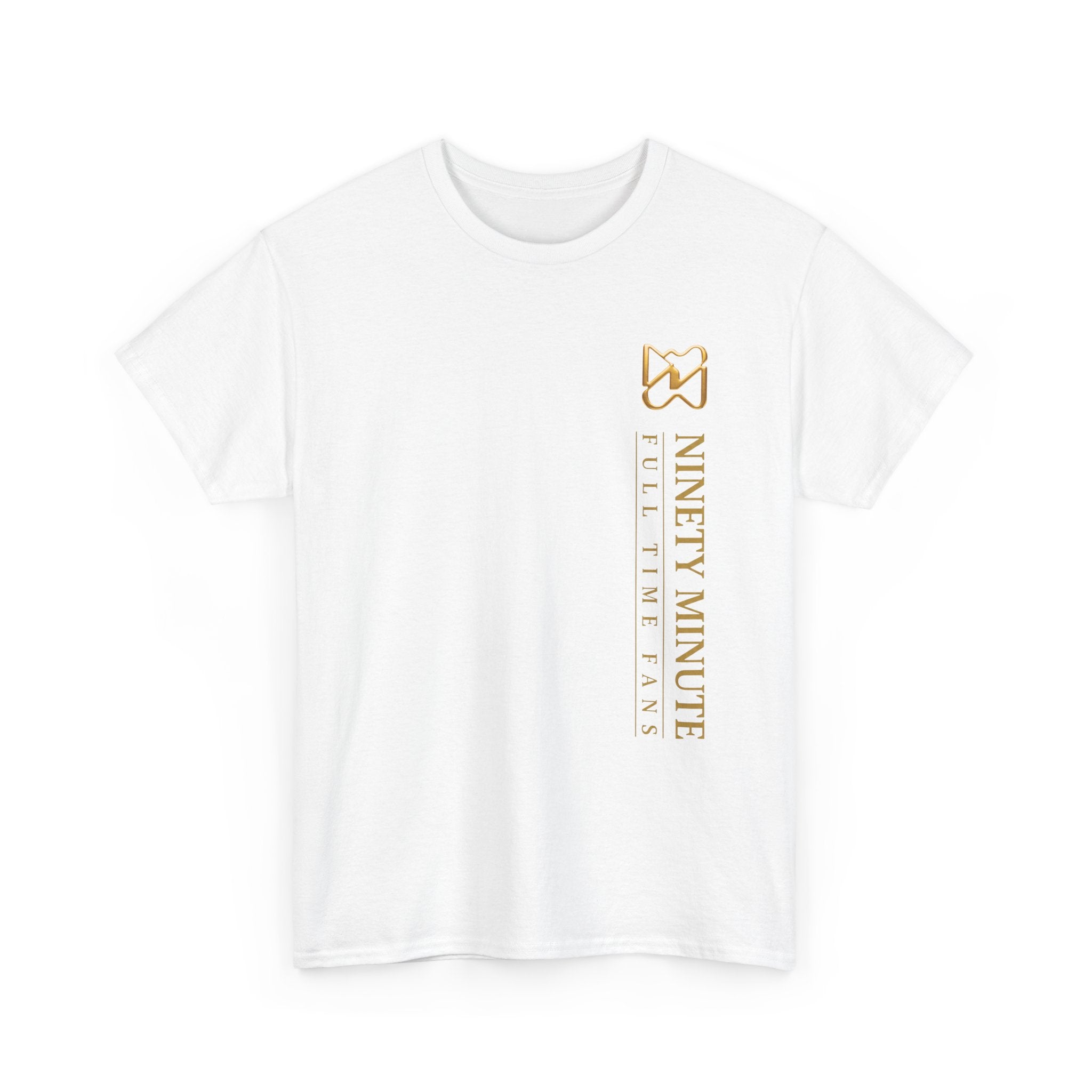 Ninety Minute Women’s Heavy Cotton Tee (Black/White, Full Time Fans)