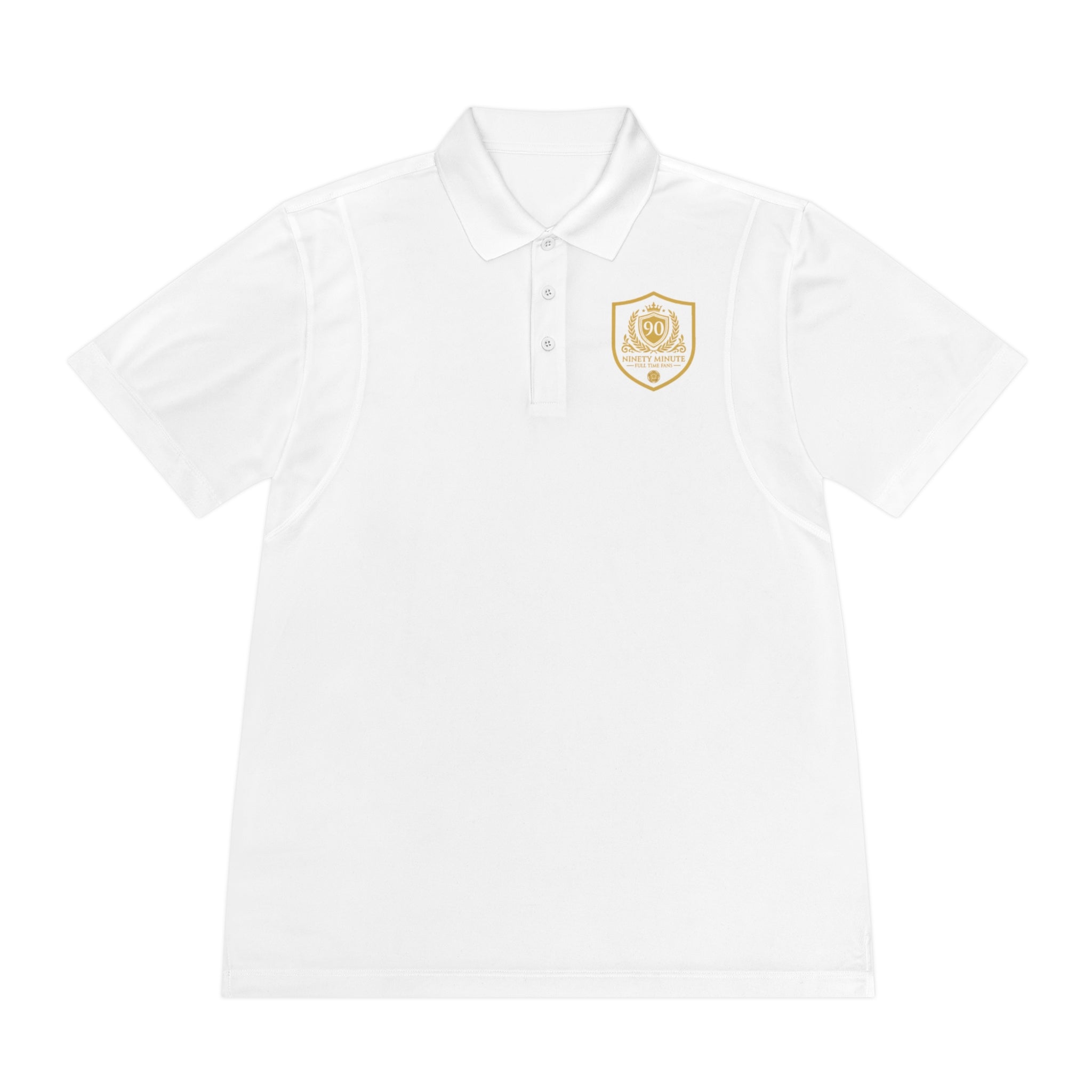 Gold Crest Emblem Polo Shirt | Sport Club Badge, Athletic Wear