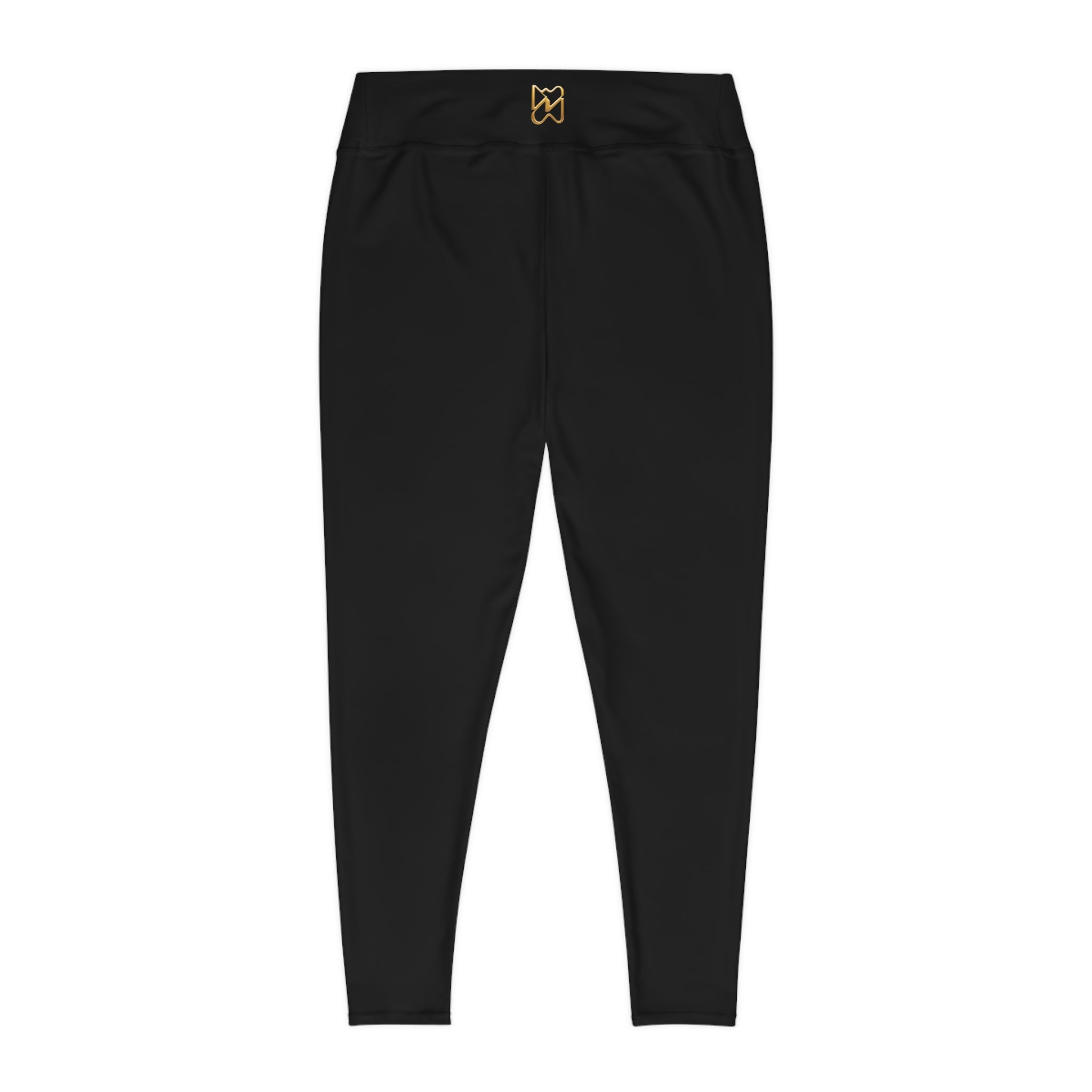 Ninety Minute Plus Size Leggings – High-Rise Back Logo (Black)