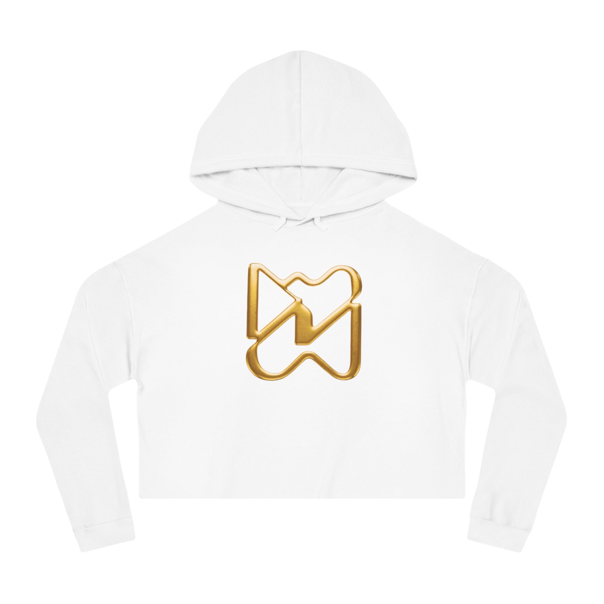 Ninety Minute Women’s Cropped Hooded Sweatshirt (Black/White, Large Icon)