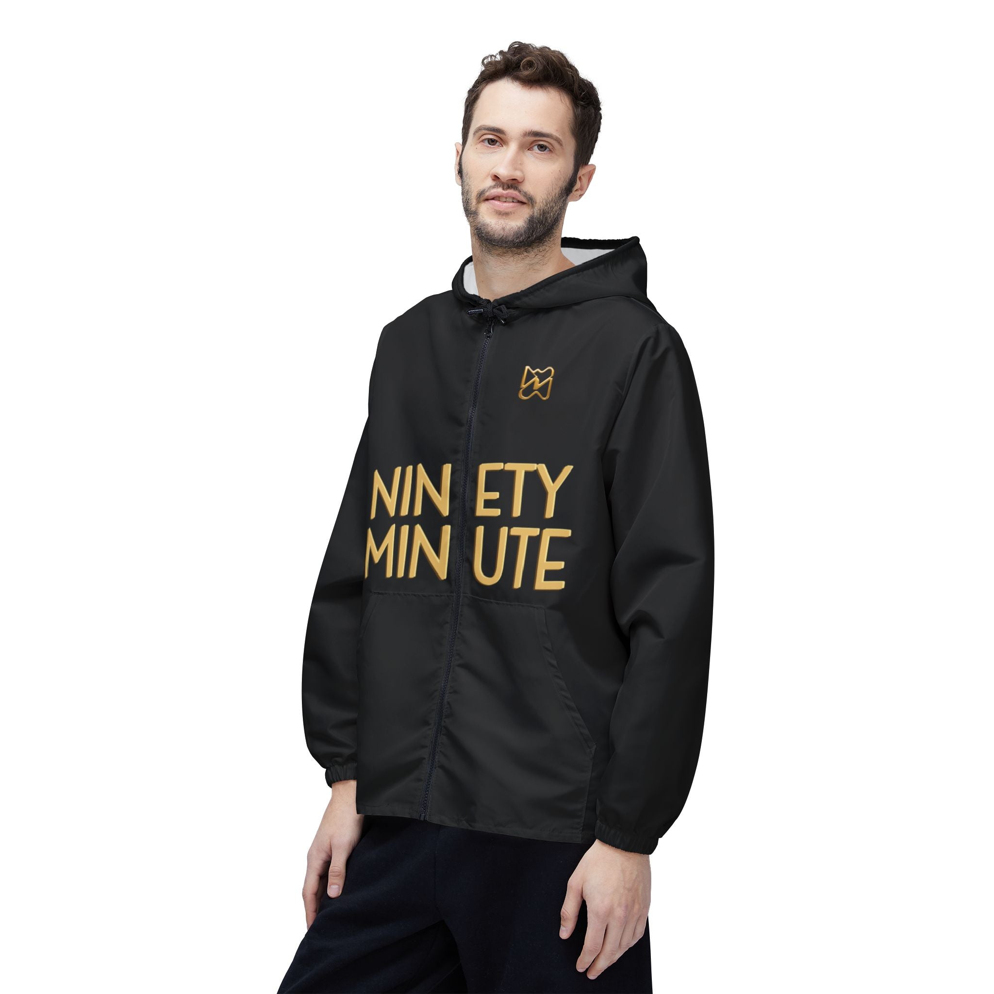 Ninety Minute Men’s Windbreaker Jacket (Black)