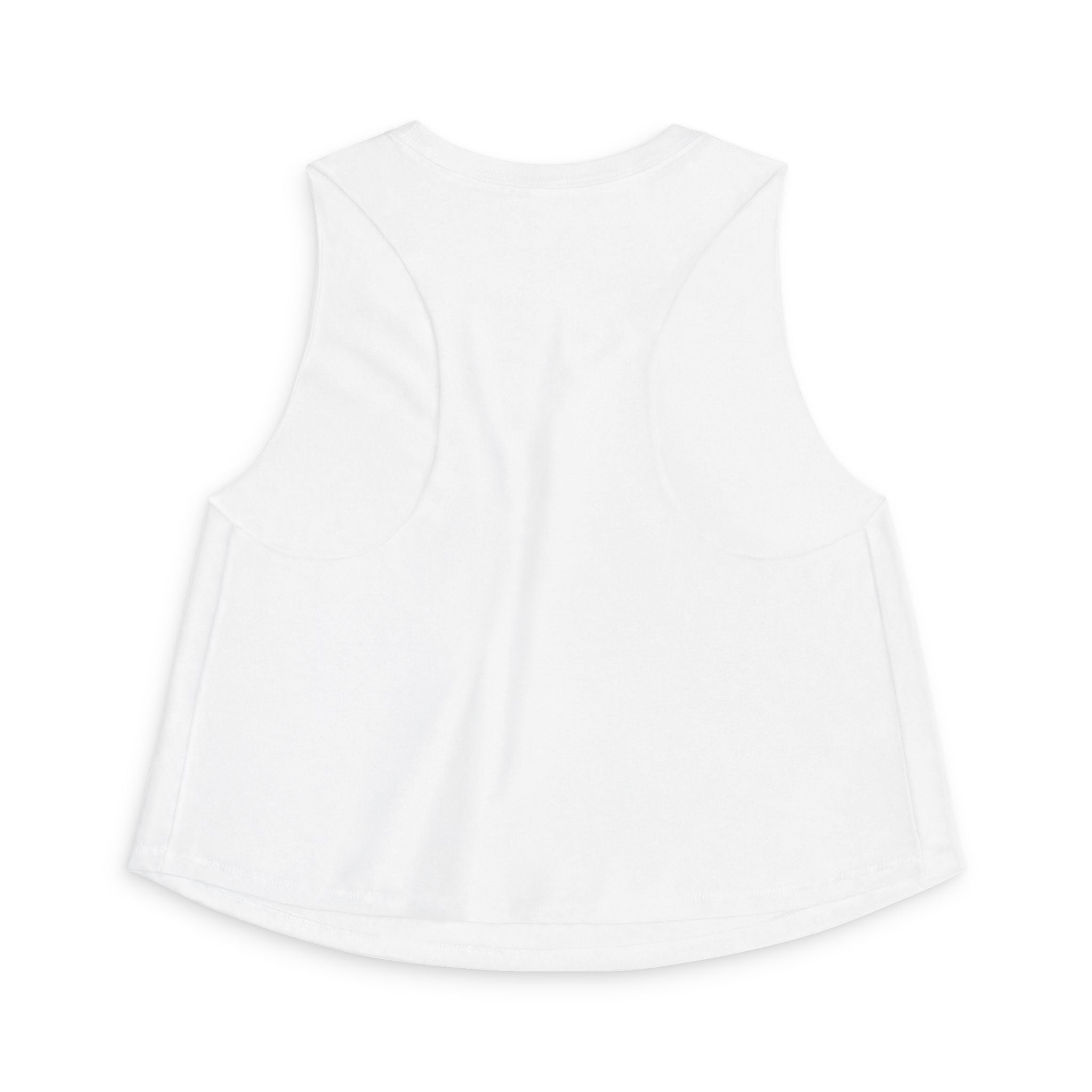 Ninety Minute | Gold Crest Logo Muscle Crop Tank | Women’s Sleeveless Top