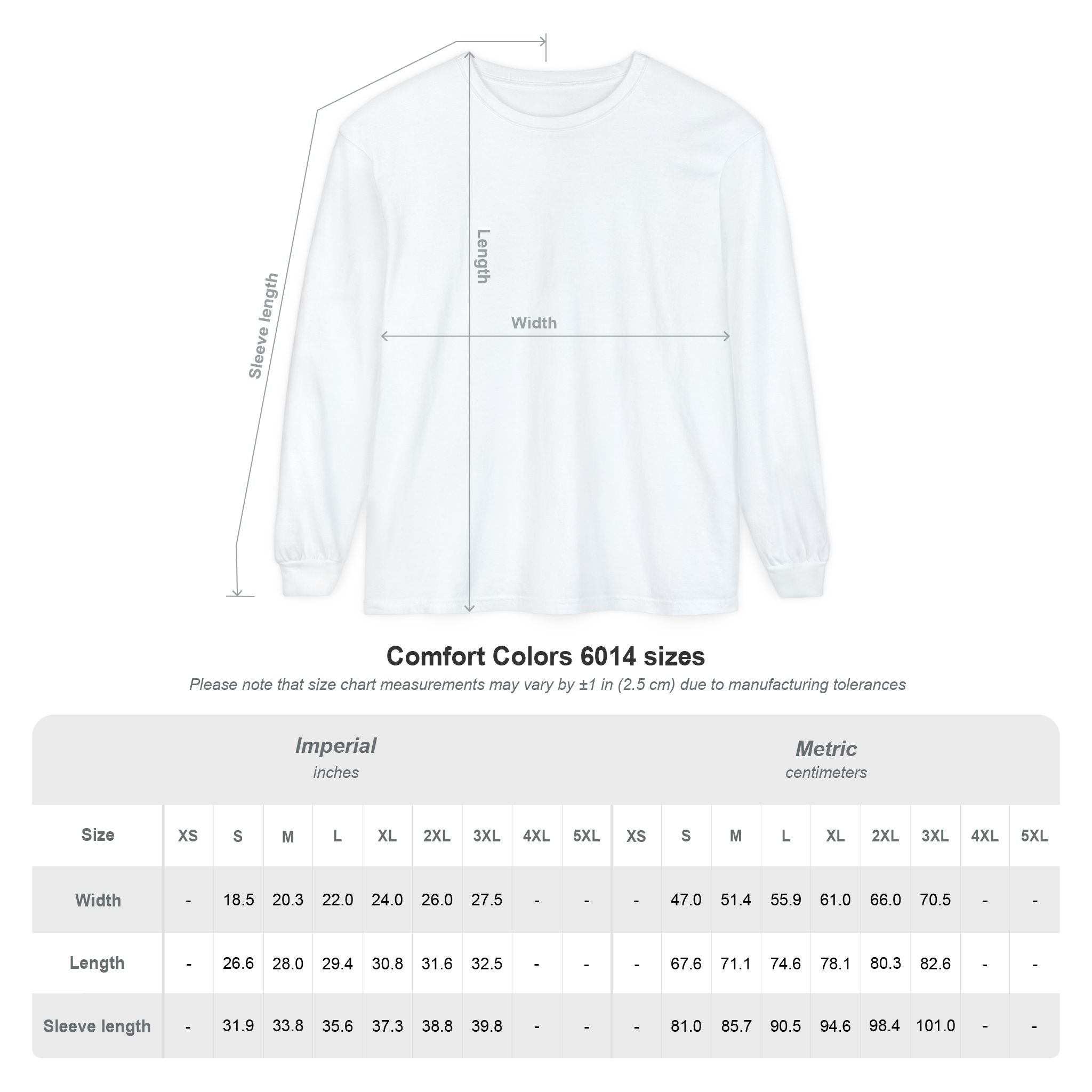 Ninety Minute Full Time Fans Long Sleeve Tee – Men’s Garment-Dyed (Black/White)