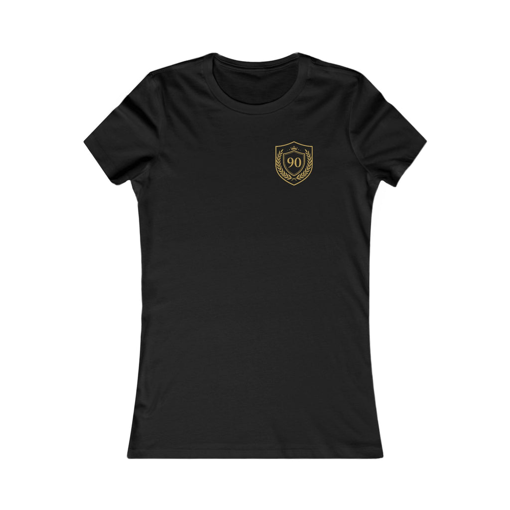 Ninety Minute | Gold Crest Logo Slim Fit Tee | Women’s Cotton Crewneck