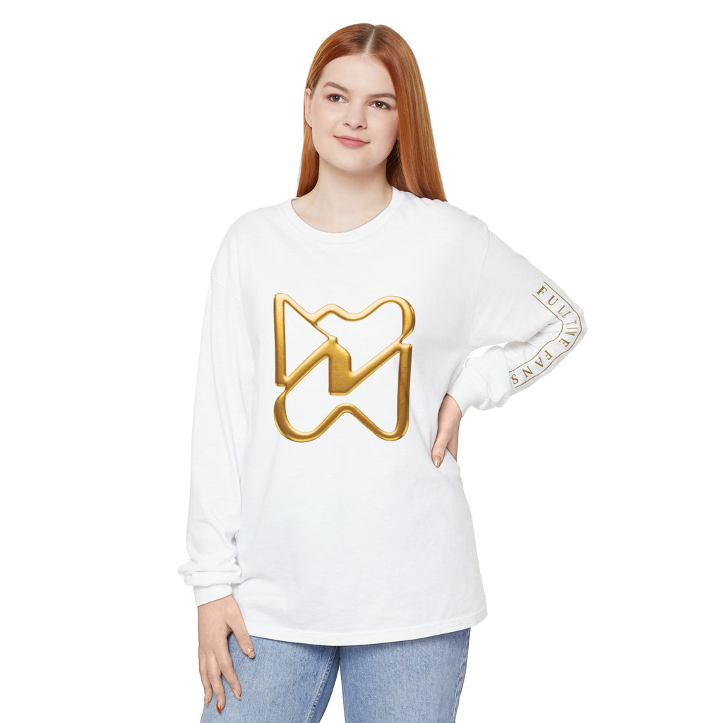 Ninety Minute Full Time Fans Long Sleeve Tee – Women’s Garment-Dyed (Black/White)