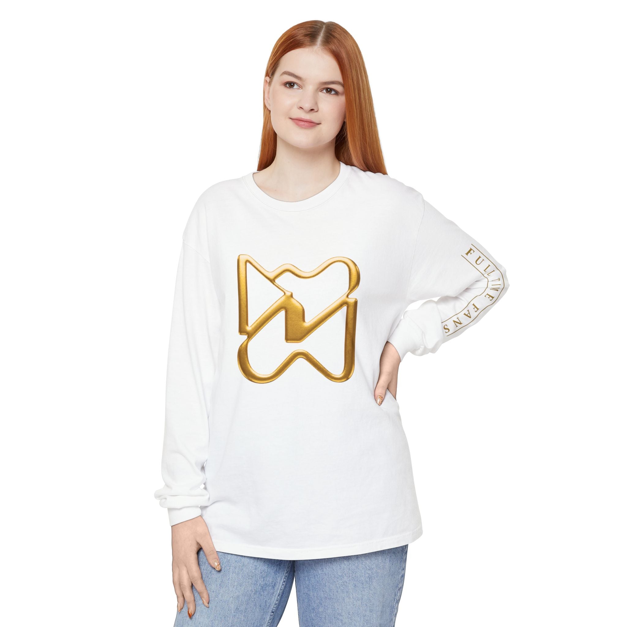 Ninety Minute Full Time Fans Long Sleeve Tee – Women’s Garment-Dyed (Black/White)