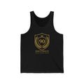 Ninety Minute | Gold Crest Logo Jersey Tank | Unisex Lightweight Sleeveless Top