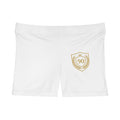 Ninety Minute | Gold Crest Logo Sculpting Shorts | Women’s Active Faux-Suede Shorts - White