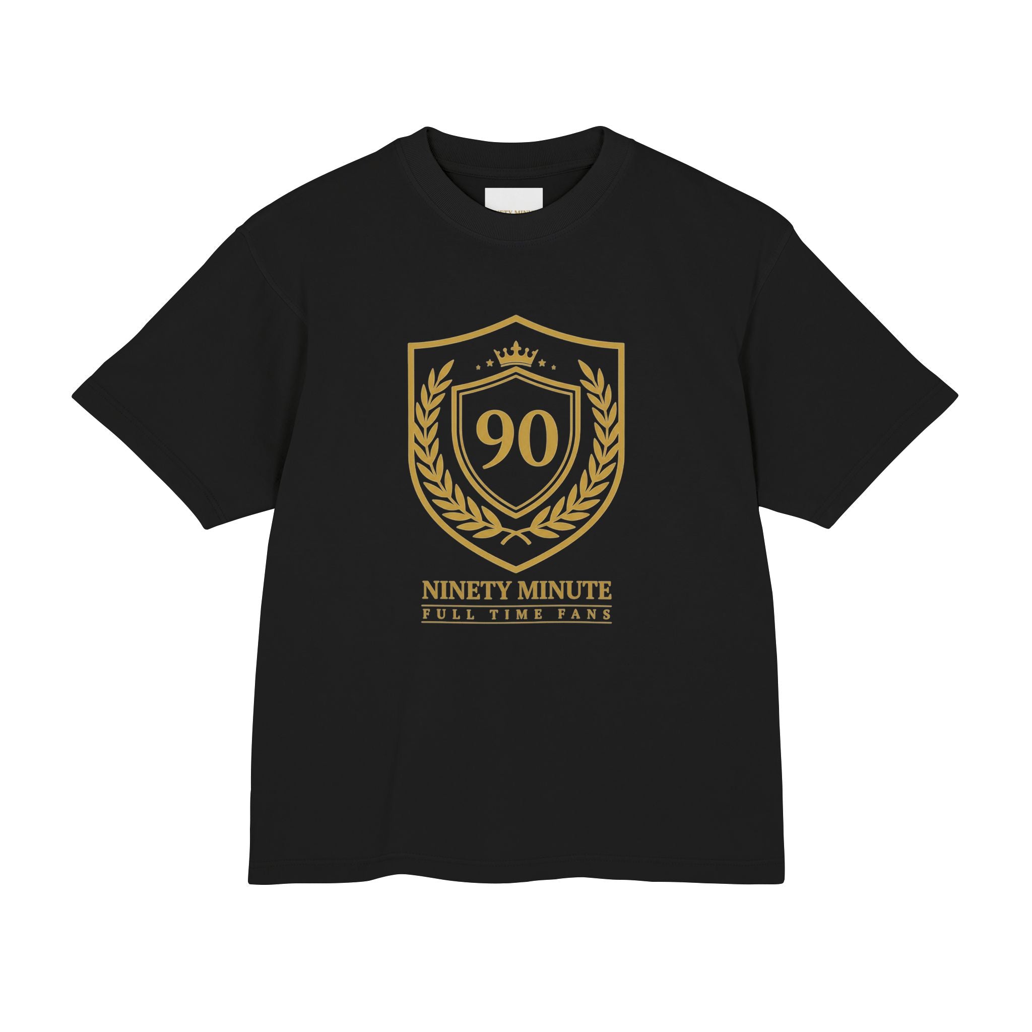Ninety Minute — Gold Shield Boxy Heavyweight Tee | Full Time Fans