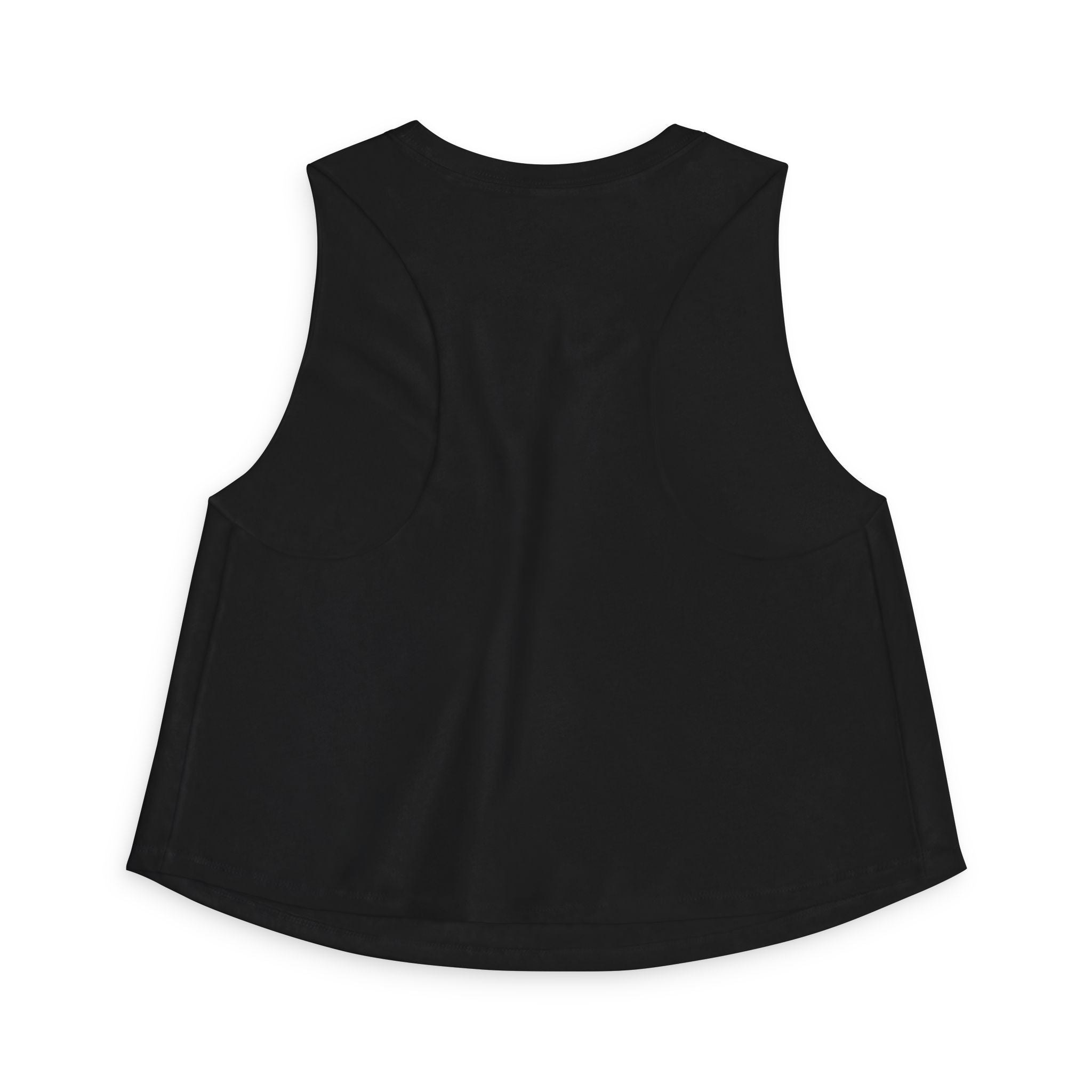 Ninety Minute | Gold Crest Logo Muscle Crop Tank | Women’s Sleeveless Top