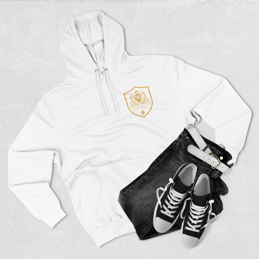 Minimal Gold Crest Hoodie | Shield Emblem Pullover