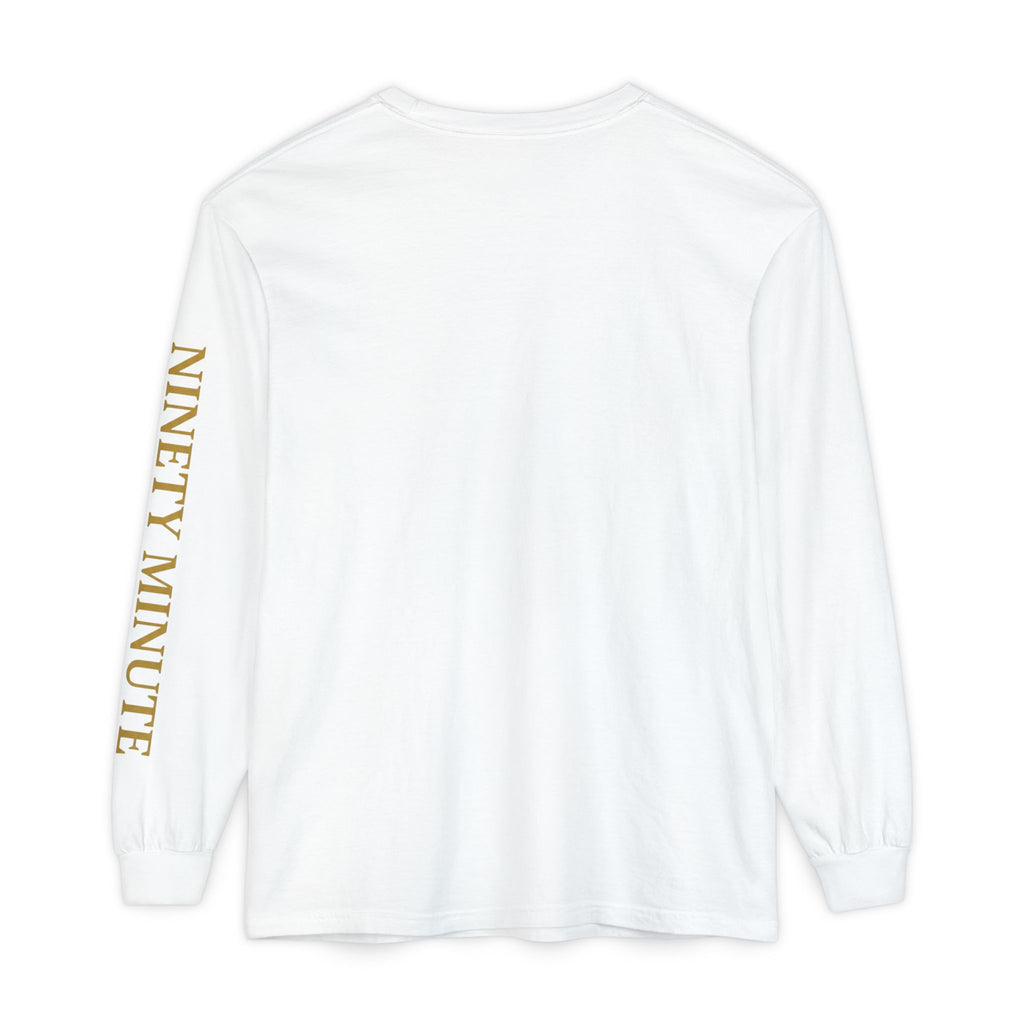 Ninety Minute Full Time Fans Long Sleeve Tee – Women’s Garment-Dyed (Black/White)
