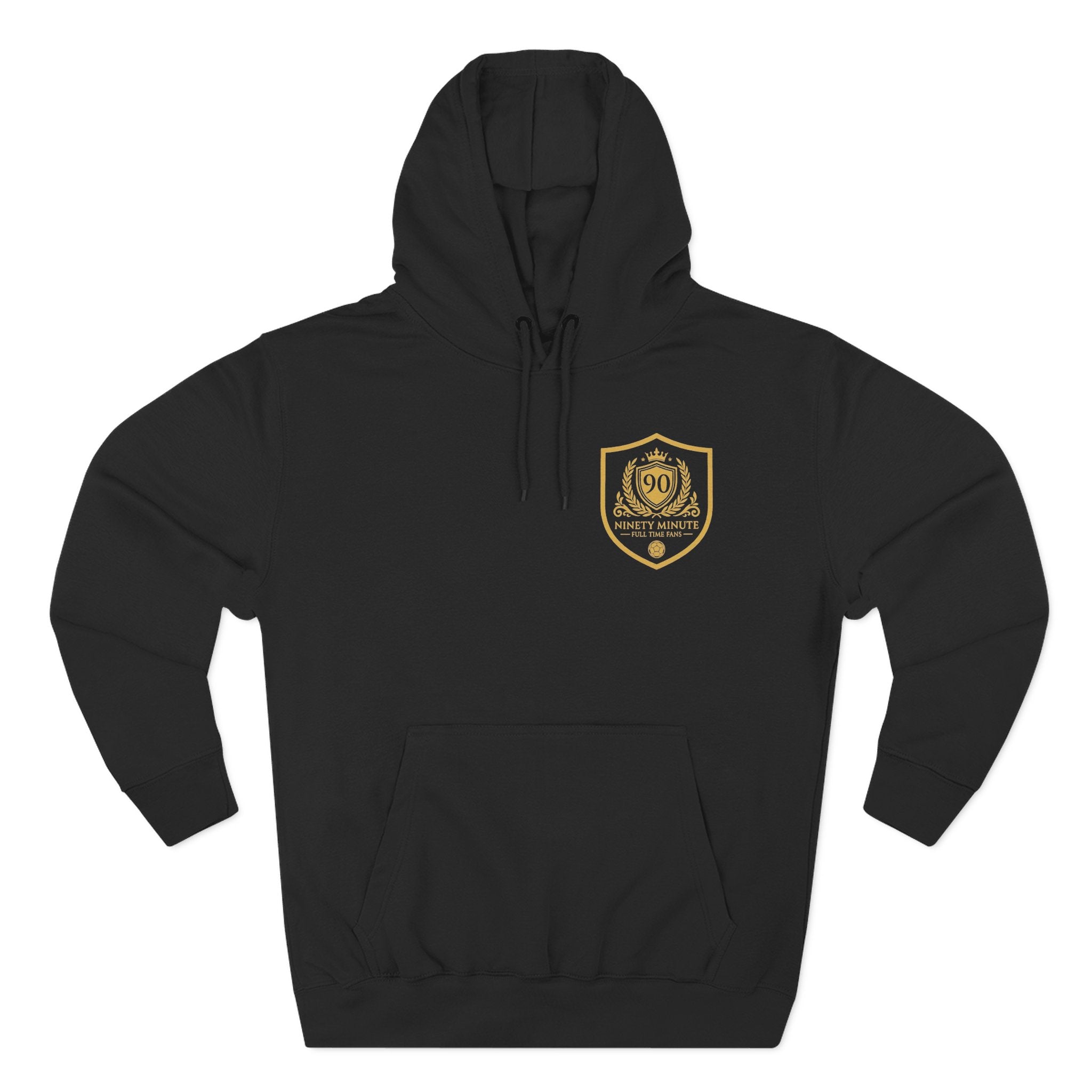 Minimal Gold Crest Hoodie | Shield Emblem Pullover