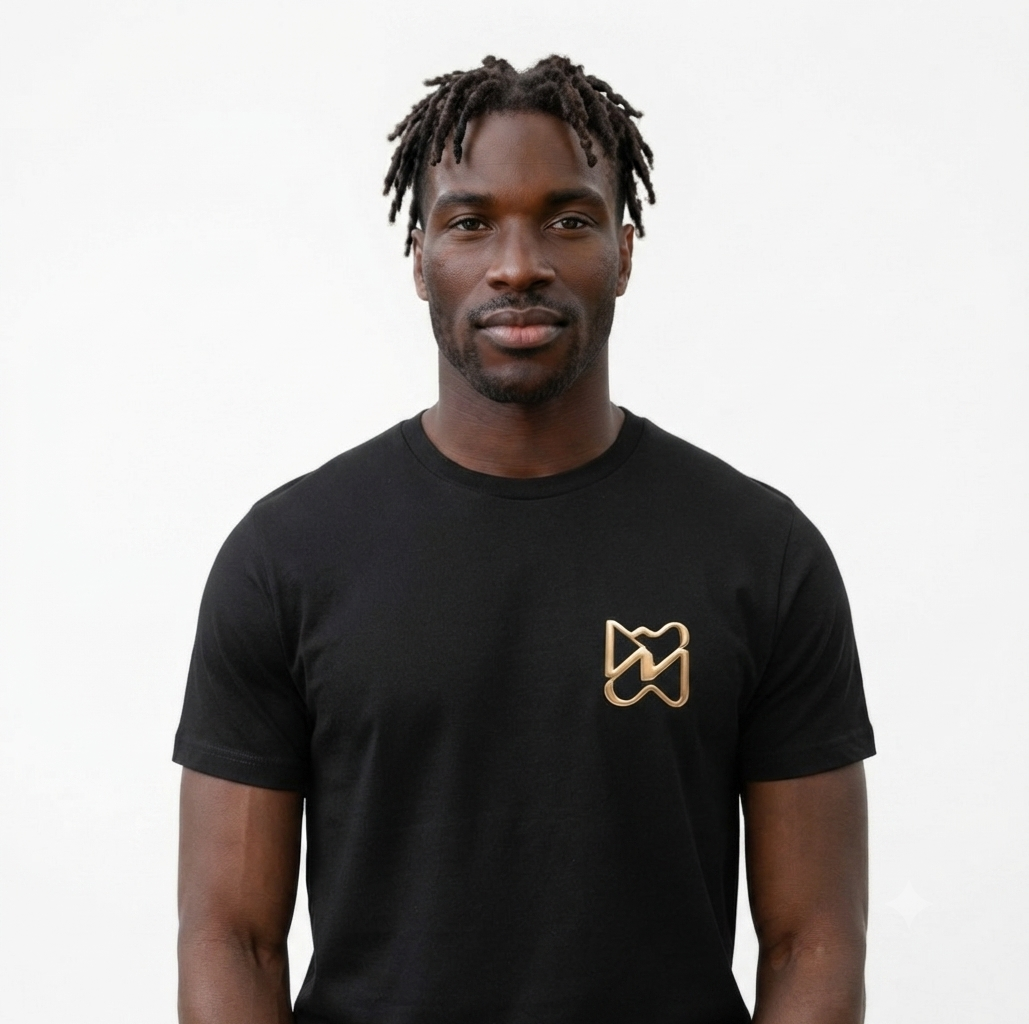 Ninety Minute Jersey Short Sleeve Tee – Men’s Small Emblem (Black/White)