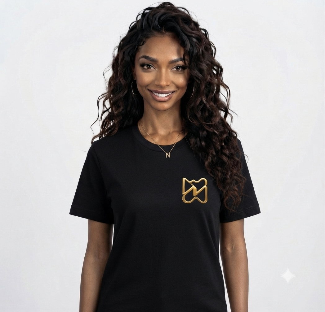 Ninety Minute Jersey Short Sleeve Tee – Women’s Small Emblem (Black/White)