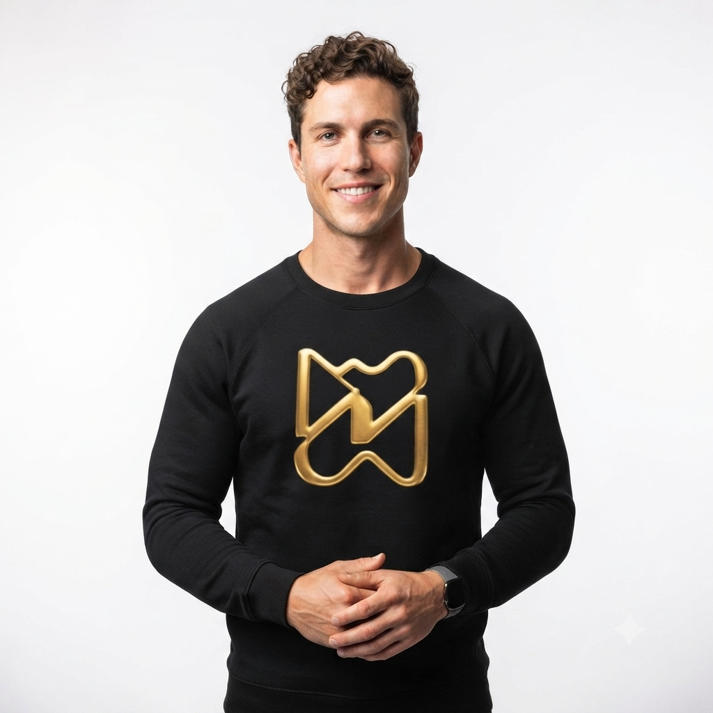 Ninety Minute French Terry Raglan Crewneck – Men’s Large Emblem (Black)