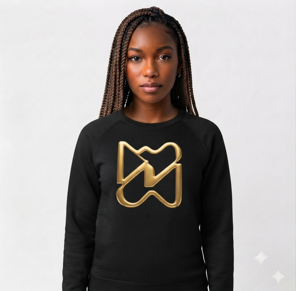 Ninety Minute French Terry Raglan Crewneck – Women’s Large Emblem (Black)