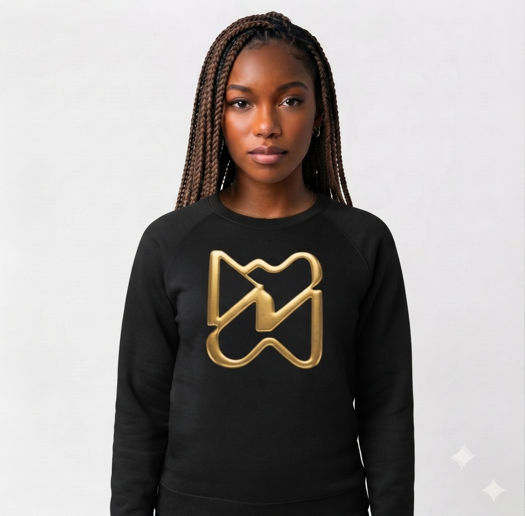 Ninety Minute French Terry Raglan Crewneck – Women’s Large Emblem (Black)