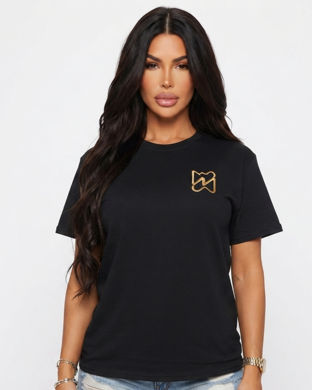 Ninety Minute Women’s Heavy Cotton Tee (Black/White)