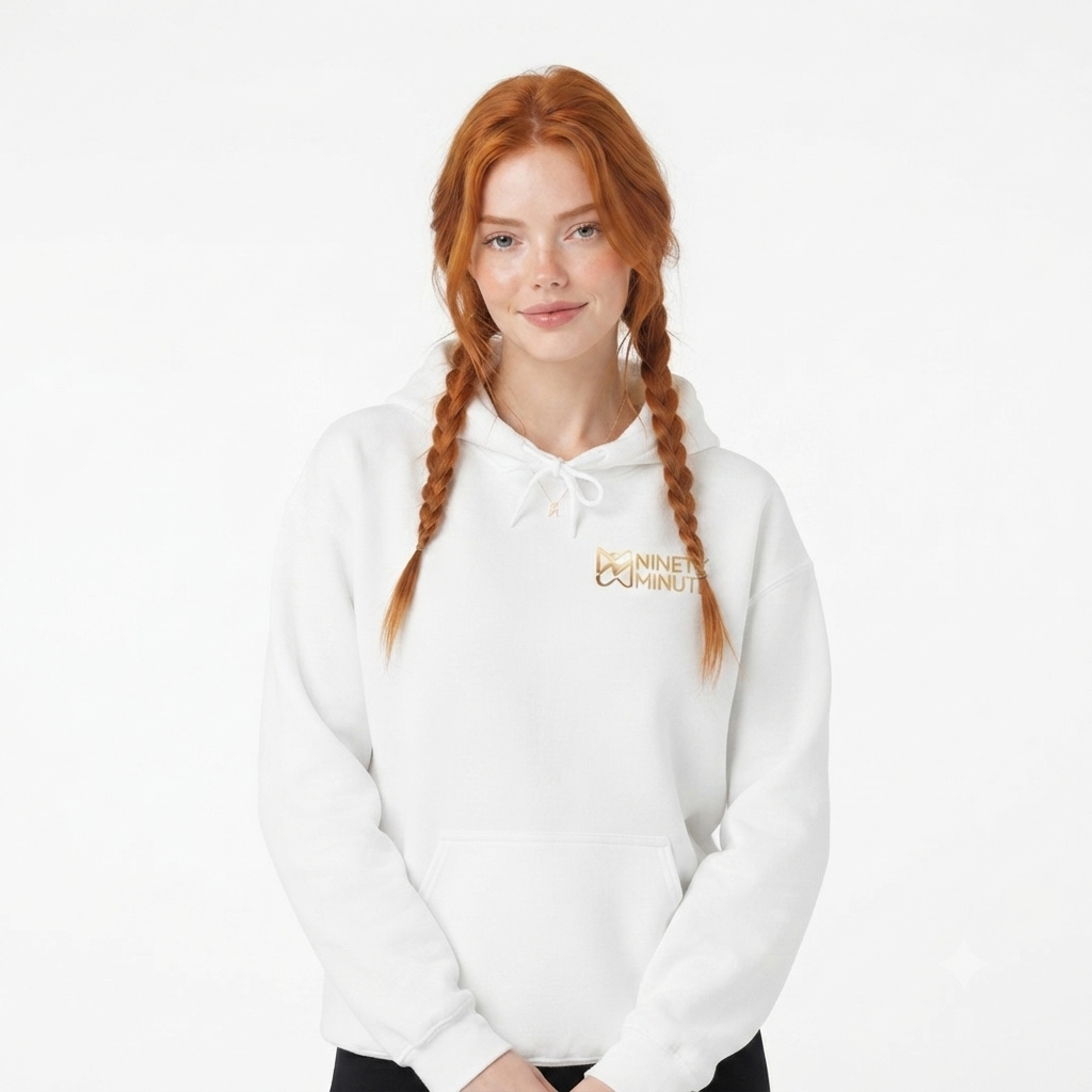 Ninety Minute Heavy Blend™ Pullover Hoodie – Women’s (Black/White)