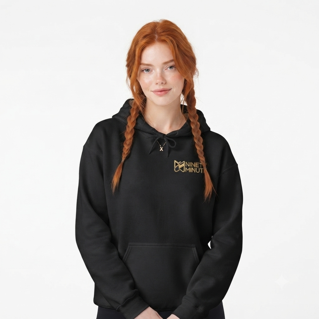 Ninety Minute Heavy Blend™ Pullover Hoodie – Women’s (Black/White)