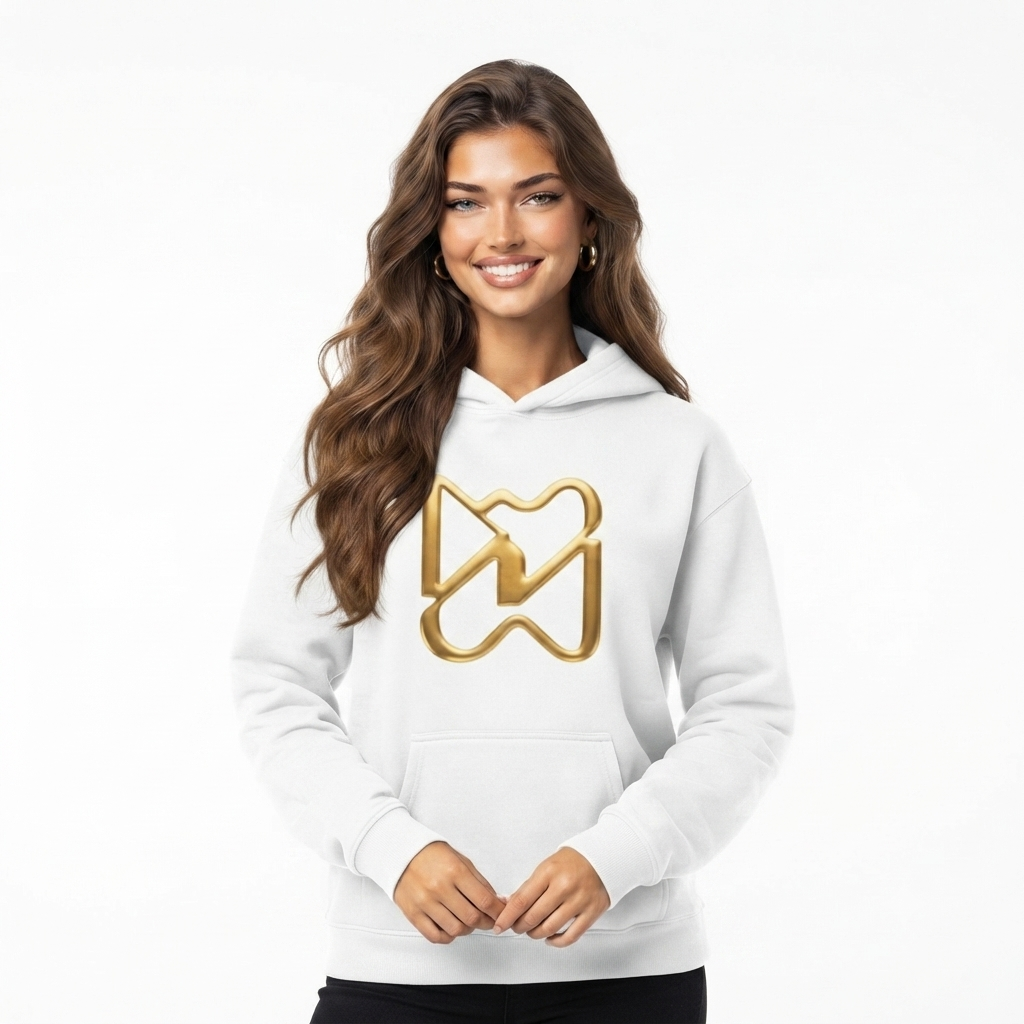 Ninety Minute Heavy Blend™ Pullover Hoodie – Women’s Emblem (Black/White)