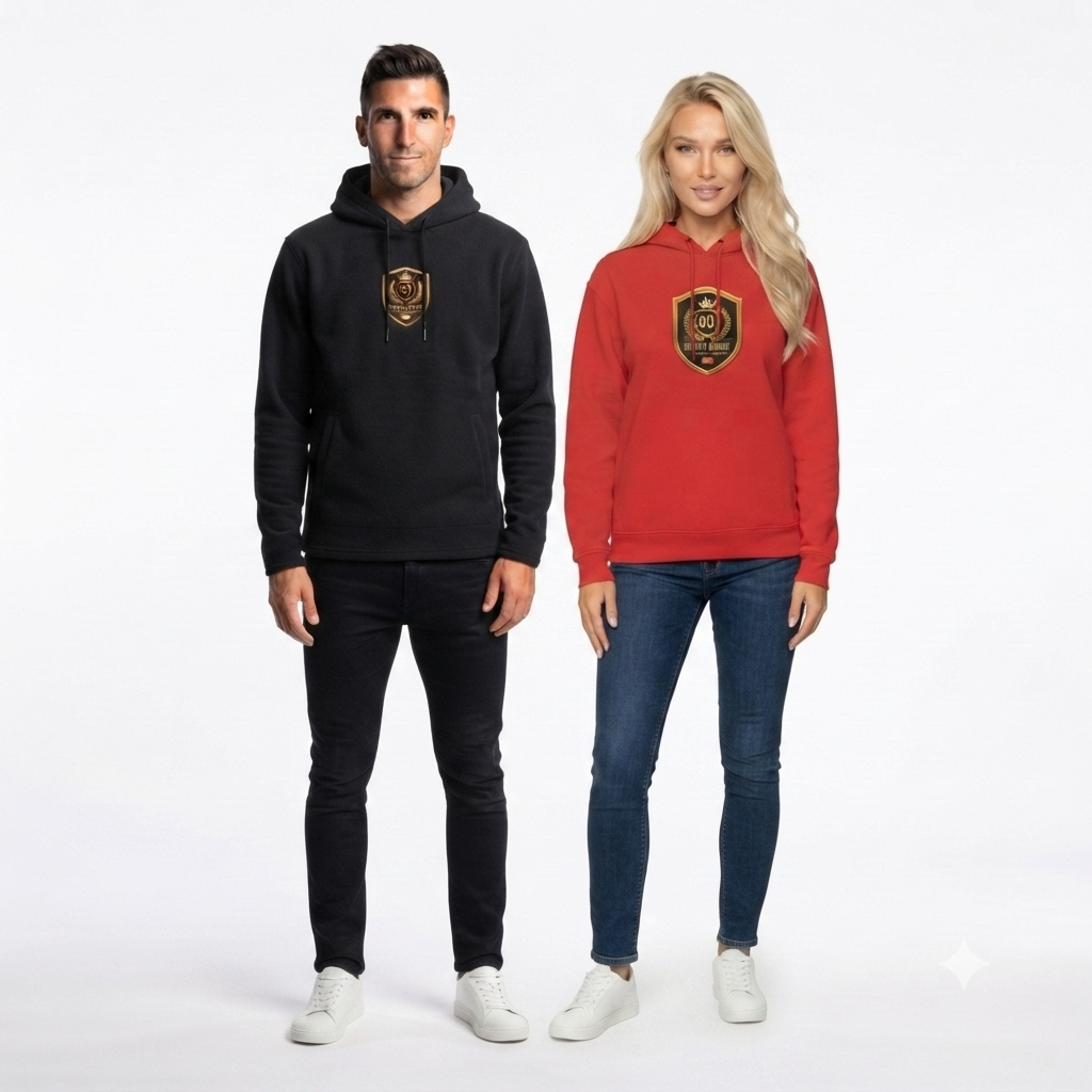 Spain Champions Vintage Crest Hoodie — Gold Shield Badge Graphic