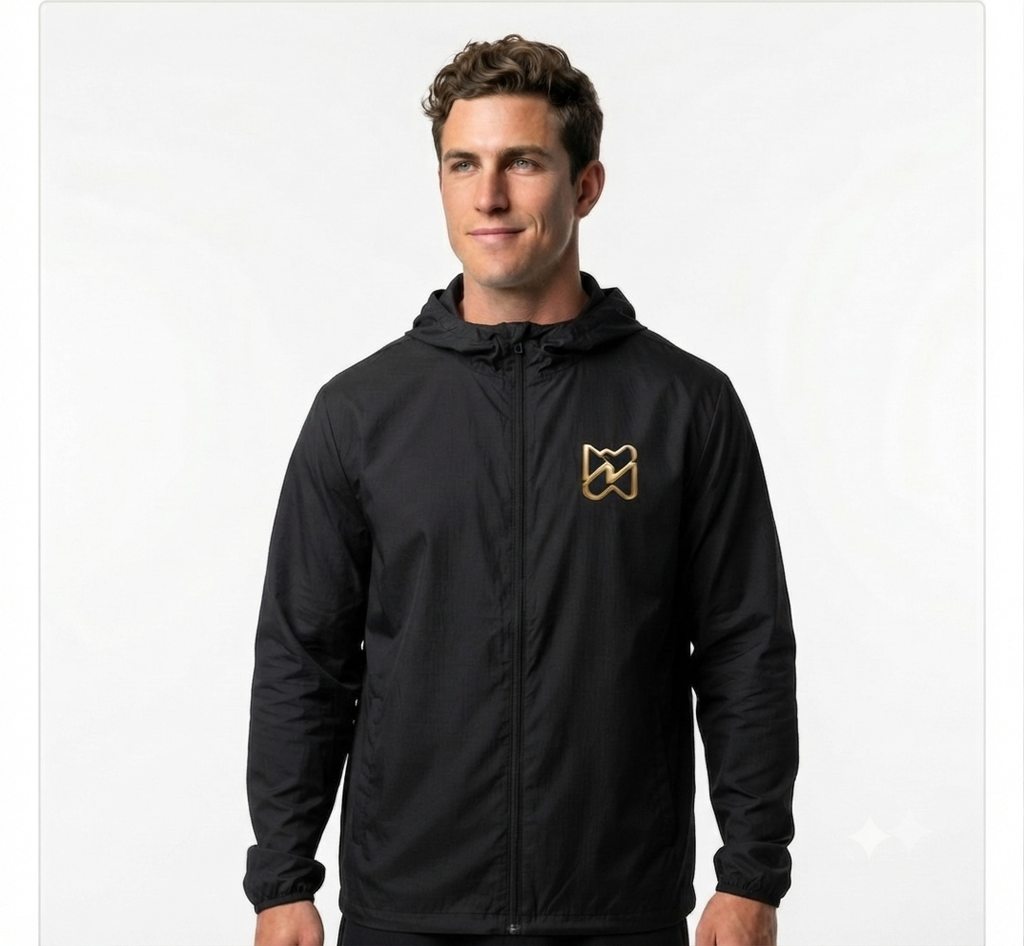 Ninety Minute Windbreaker Jacket – White Camo (Gold Emblem)