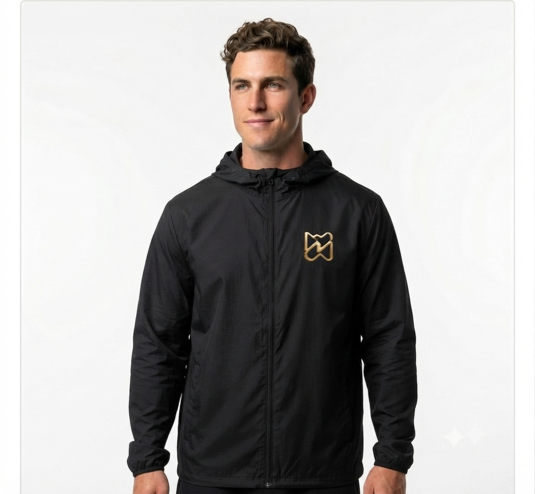 Ninety Minute Windbreaker Jacket – White Camo (Gold Emblem)