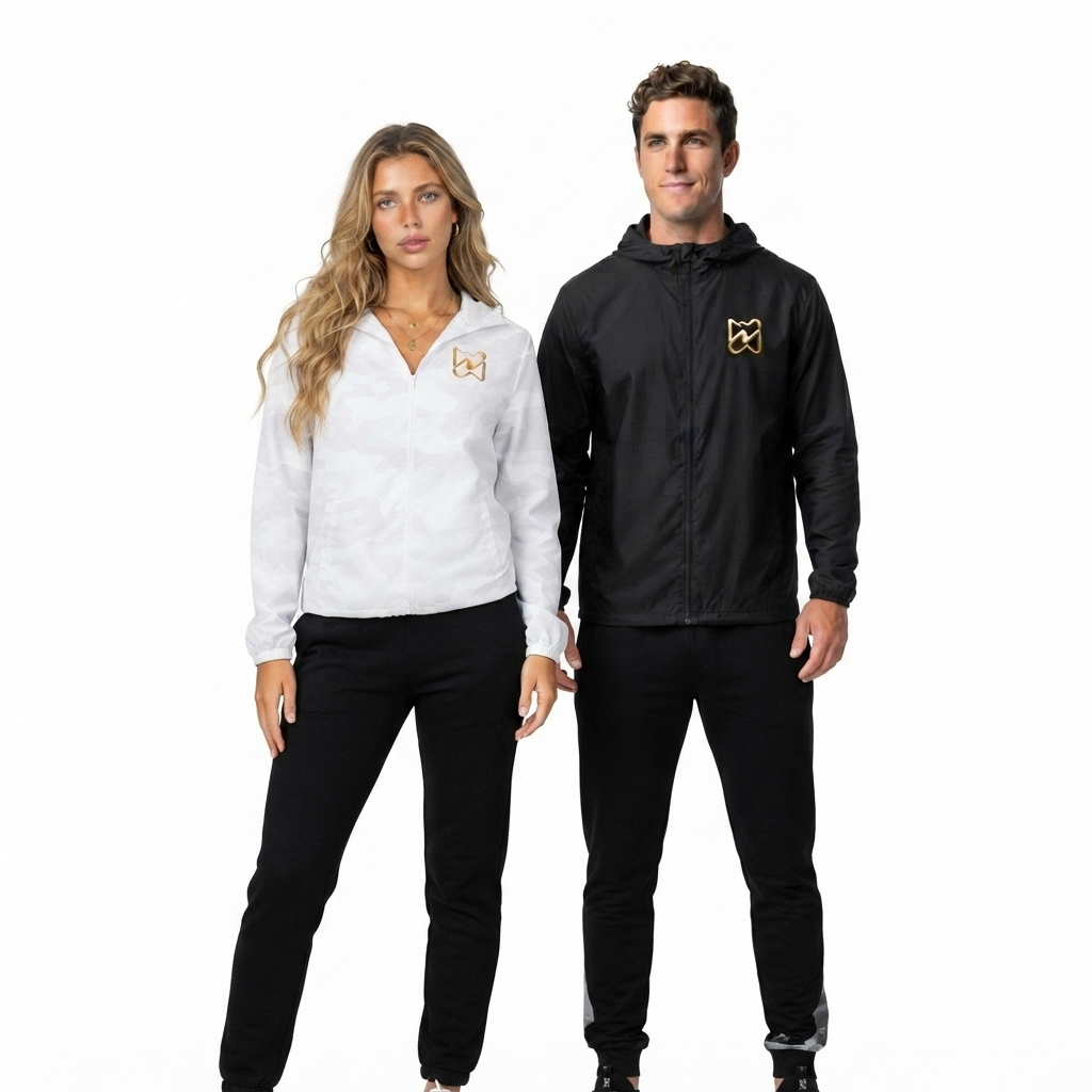 Ninety Minute Windbreaker Jacket – White Camo (Gold Emblem)
