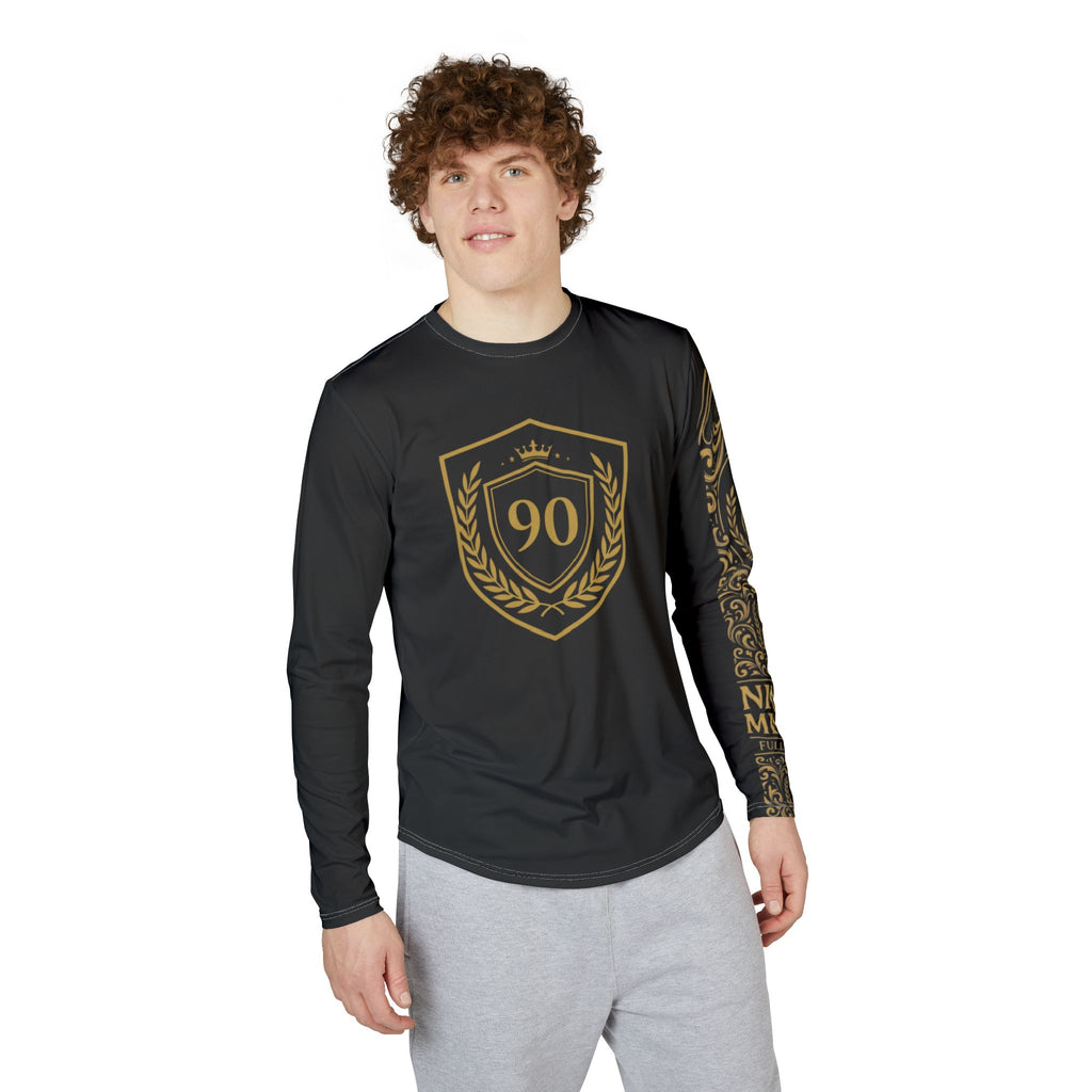 Gold Laurel 90 Crest Long Sleeve Shirt | UV Protection, All-Over Print